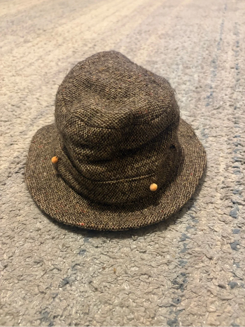 ⁠Vintage Abercrombie & Fitch Irish Tweed Walking Hat Wool Made in Ireland 7 5/8⁠